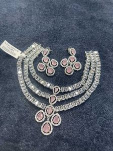 LUXURY QUALITY 3 LINE AMERICAN DIAMOND SET@ANY 1
