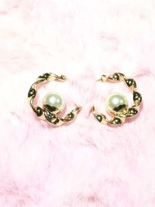 Pearl Hoop Earrings