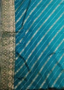 Brand New &amp; Unused Sky Blue Party Wear Saree But Without Tag.                                                       &#34;Final Price&#34;