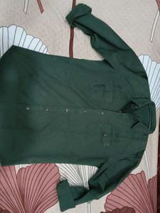 Olive Green Military Style Shirt