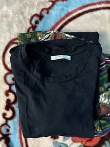 Chic Black Dress with Scarf Detail