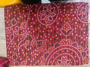 Madwadi Zari Weaving Red Cotton Chunri Duppata