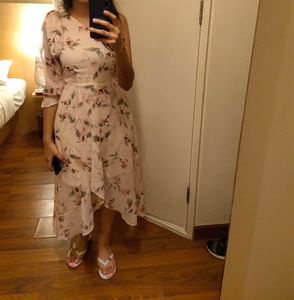 Beautiful One Shoulder Sleeved Long Dress