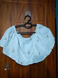 Floral Embroidered Off-Shoulder Top