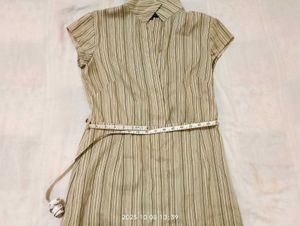 Vintage Striped Dress👢🌼☕📜