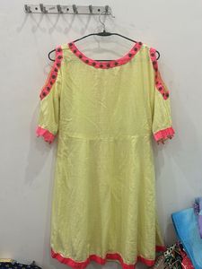 Yellow Embroidered Kurta