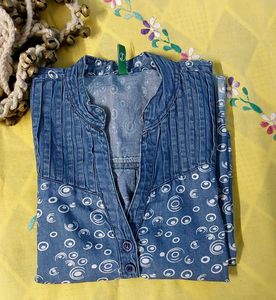 Jeans Coloured Kurta For Women