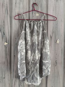 White String Tie Top For Summer