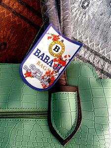 Mint Green Croc Tote Bag