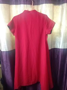 Red Embellished Tunic Top