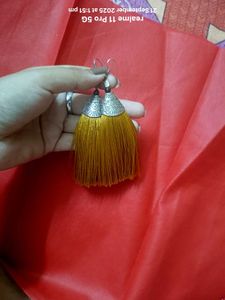 Gold Tassel Drop Earrings
