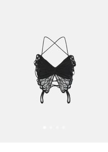 Butterfly Lace-Up Crop Top