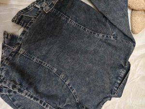 Denim Jacket with Tie Waist