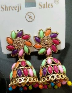 Colorful Jhumka Earrings