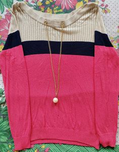 Color Block Knit Top