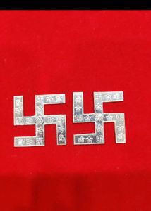 pure Silver Swastik - Set of 2