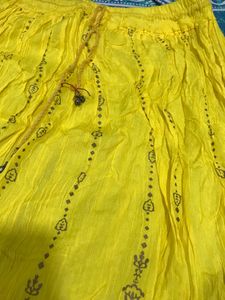 Beautiful Yellow Ethnic Skirt From INA Market