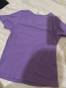 Ribbed Button-Down Top