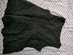 Black Peplum Cute Top