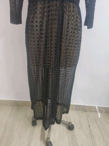 Sheer Black Lace Gown