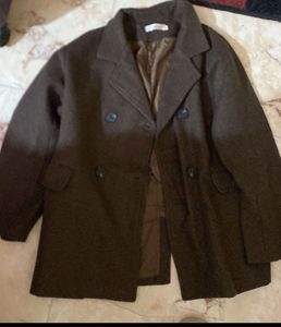 Elegant Dark Grey Wool Coat