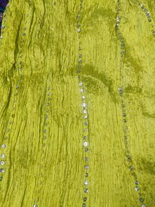 Parrot Green Sequence Work Beautiful Lehnga Style Skirt