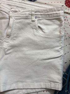 White Denim Shorts