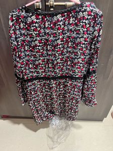 Vintage Y2k Floral Print Long Sleeve Dress/TOP