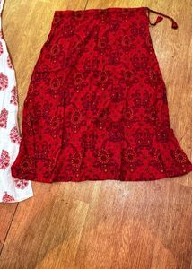 Floral Print Ethnic Skirt and kurti