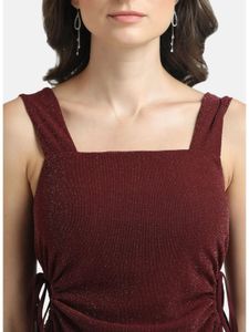 Burgundy Mini Bodycon Dress