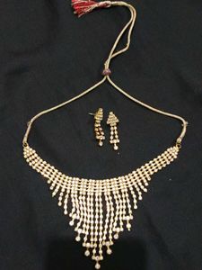 Rhinestone Necklace &amp; Earring Set