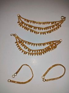 Golden Ear Chain 2set