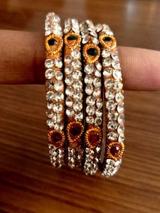 Set of 4 Rhinestone Bangles,stone Bangles,Bangles