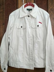 Authentic Ralph Lauren White Denim Jacket