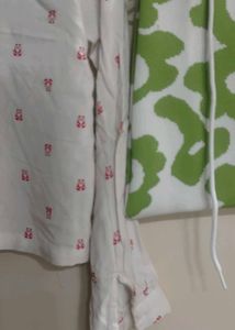 Cute White Patterned Shirt