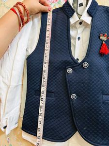 🇳🇿💫🔥Party wear Boys Navy Vest &amp; Shirt Set