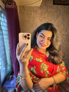 Elegant Red Floral Saree
