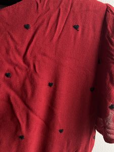 Maroon Heart Dress