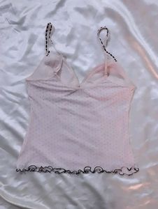 Warners  Vintge Rampage Pink Polka Dot Cami