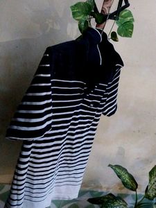 Striped Polo Shirt - Black &amp; White
