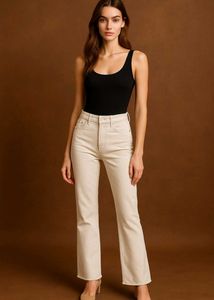 Beige Denim Jeans