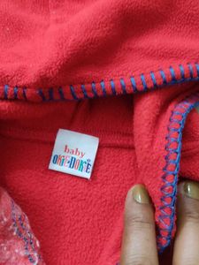 Cute Red Bear Embroidered Jacket