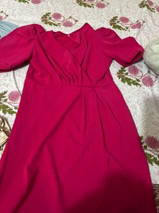 Pink Puff Sleeve Dress
