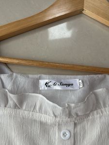 White Ruffle Blouse