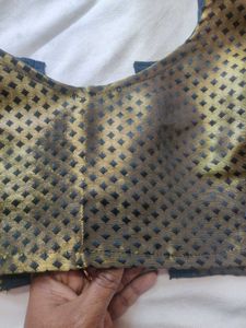 Gold With Black Blouse