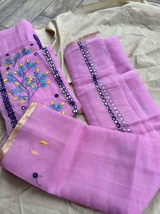 Pure Kota Doria Partywear Suit