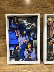 Billie Eilish collage paper shadow box