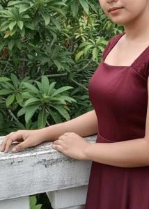 Elegant Maroon Lace Dress