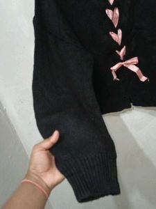 Black Baggy Korean Cardigan🎀