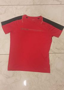 QJILE ACTIVE Red &amp; Black Athletic T-Shirt